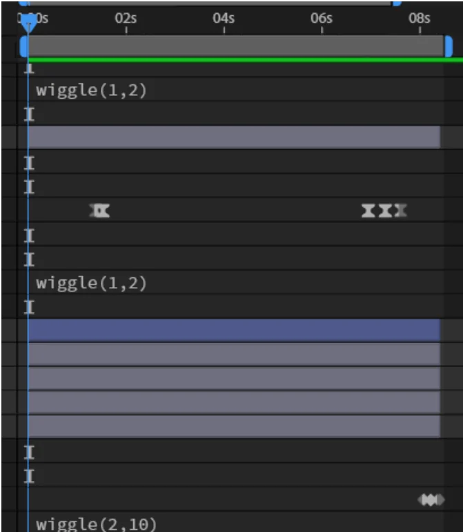Expressões Wiggle na timeline do After Effects