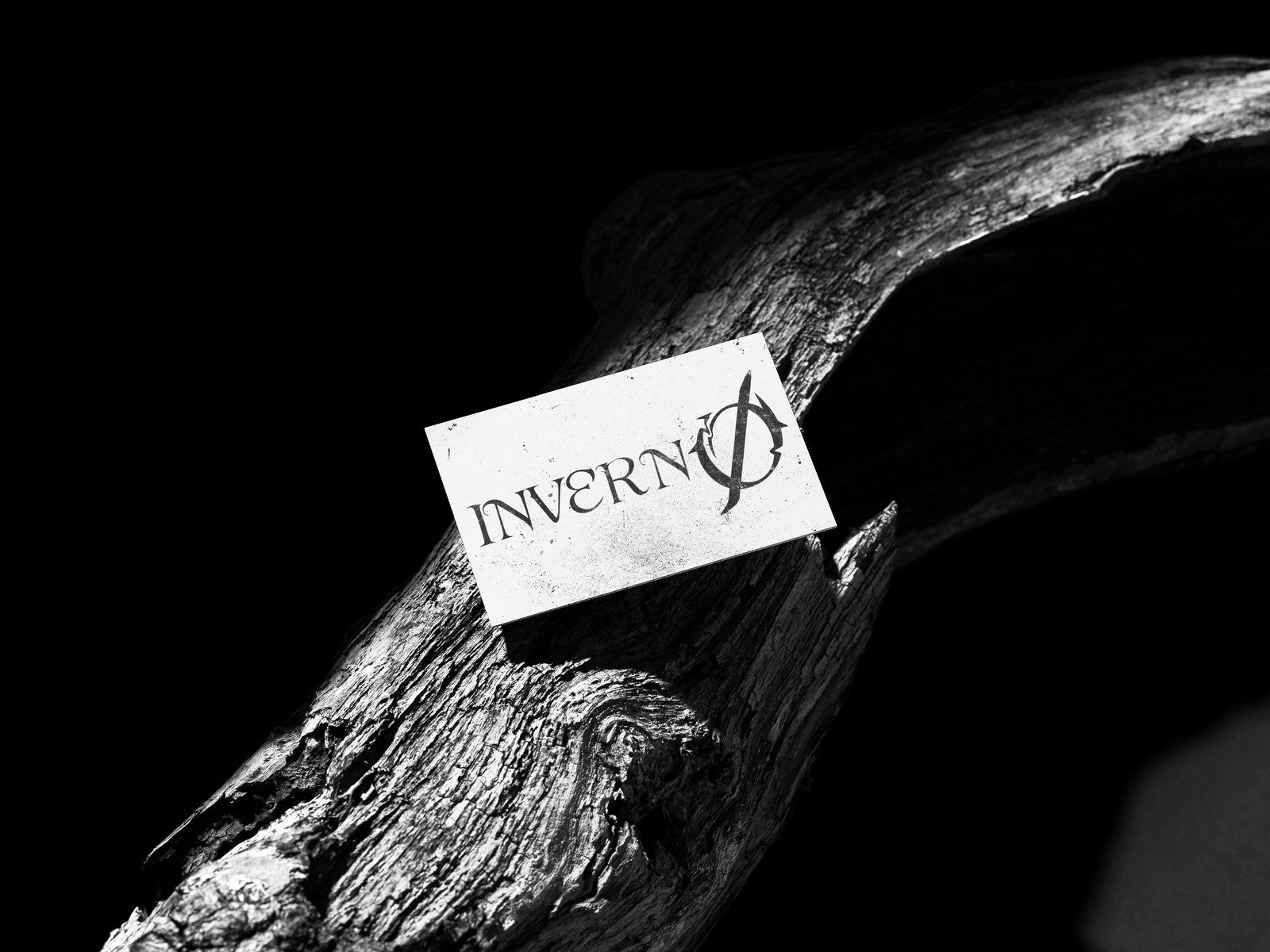 Mockup do logótipo INVERNØ